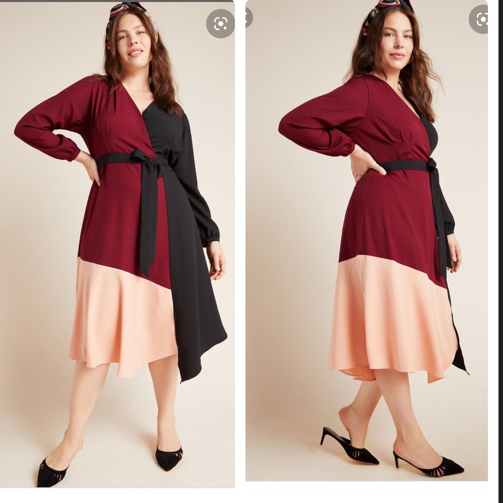NWT Anthropologie Rashida colorblocked dress